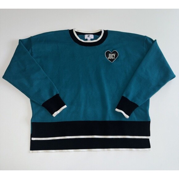 Juicy Couture Women's Pullover Sweater in Size L Soft Turquoise - Picture 1 of 10